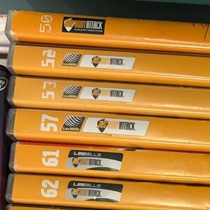 Les Mills BODYATTACK Workout DVD Set - Yellow Orange Spines